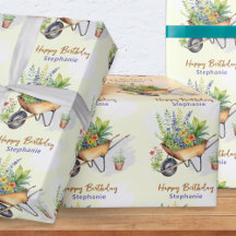 Jardinage Thème Joyeux Anniversaire Personnalisé