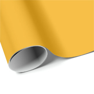 Papier Cadeau Jaune Ambre Doré Uni
