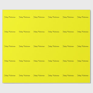 Papier Cadeau Jaune Clair Élégant Professionnel Moderne