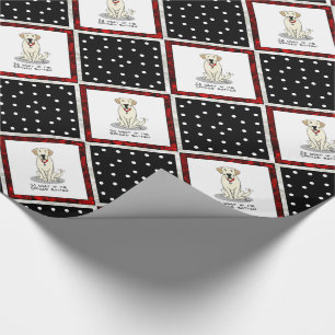 Papier Cadeau Jaune pourri du labo Labrador Retriever Drôle