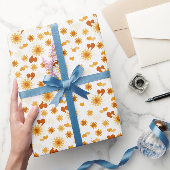 Papier Cadeau Jaune salope et coeur (Cadeaux)