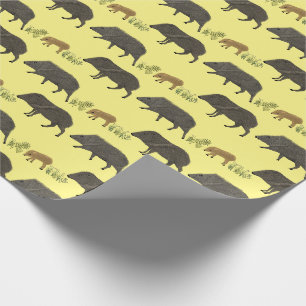 Papier Cadeau Javelina Family Portrait Desert Animaux Motif