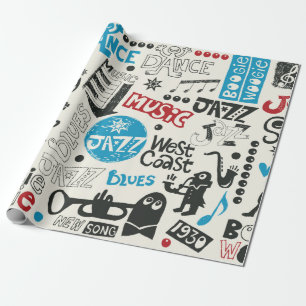 Papier Cadeau jazz doodmix