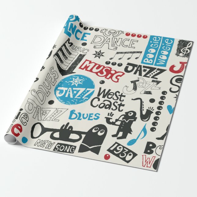 Papier Cadeau jazz doodmix (Déroulé)