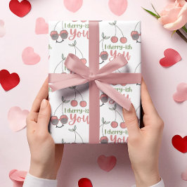 Papier Cadeau Je Cherry-Ish Vous Envelopper Papier