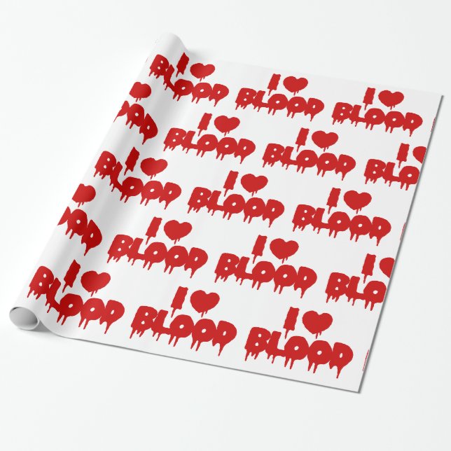 PAPIER CADEAU JE COEUR [AMOUR] SANG (Déroulé)