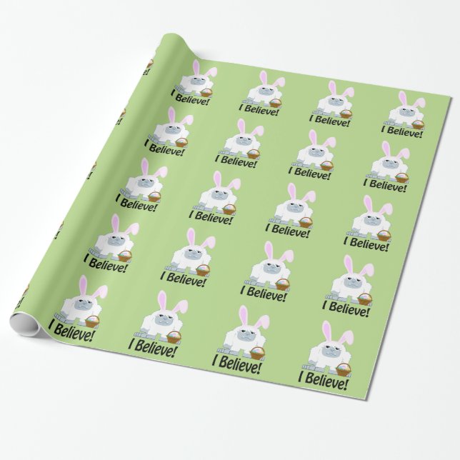 Papier Cadeau Je Crois ! Yeti de Pâques (Déroulé)