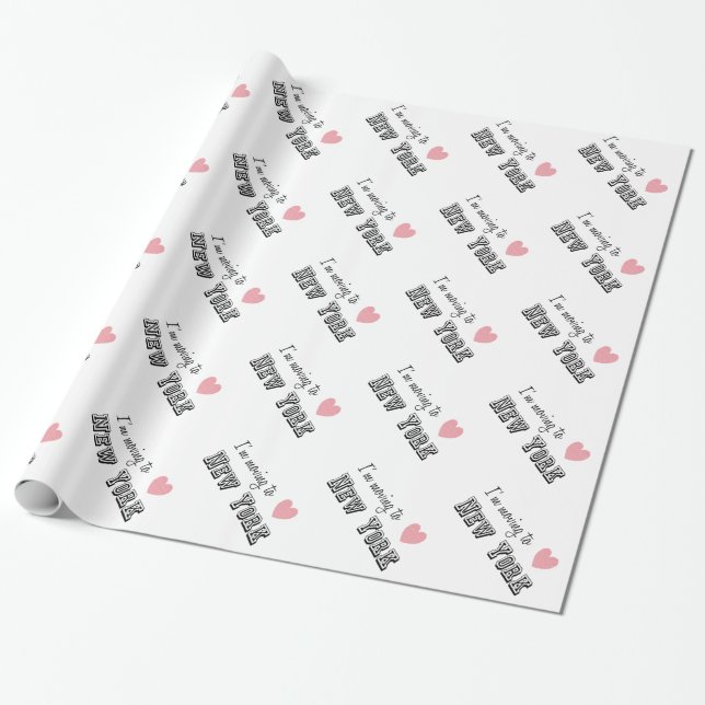 Papier Cadeau Je déménage à New York (Déroulé)
