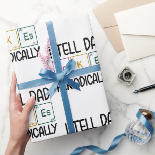 Papier Cadeau Je Dis À Papa Des Blagues Périodiquement