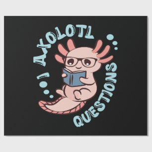 Papier Cadeau Je me pose des questions sur l'Axolotl