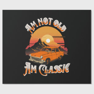 Papier Cadeau je ne suis pas vieux je suis classique