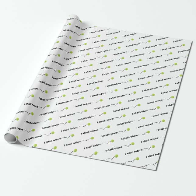 Papier Cadeau Je Retourne Du Papier D'Enveloppement De Tennis (Déroulé)
