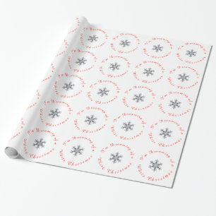 Papier Cadeau Je rêve d'un Noël blanc - Flacon de neige