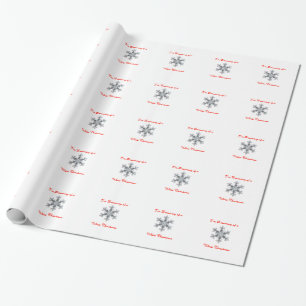 Papier Cadeau Je rêve d'un Noël blanc - Flacon de neige