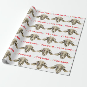 Papier Cadeau Je serai Baaa Drôle Chèvre Citation Science Fictio