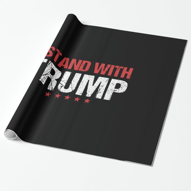 Papier Cadeau Je suis avec Trump (Déroulé)