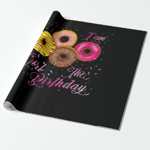 Papier Cadeau Je suis L'Anniversaire Fille Donut Anniversaire Th