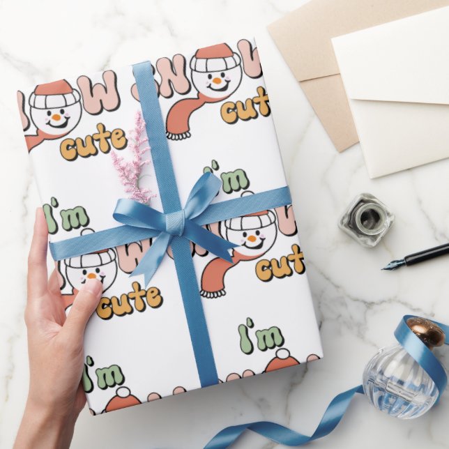 Papier Cadeau Je suis Snow Man mignonne (Cadeaux)