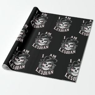 Papier Cadeau Je suis un crâne lesbien