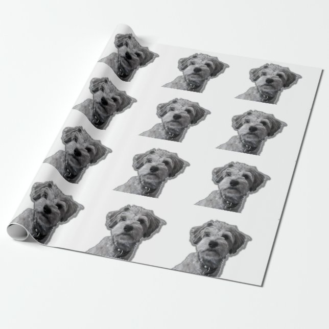 Papier Cadeau Je suis VIP : Très important Chien, chien mignon (Déroulé)