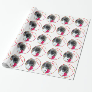 Papier Cadeau Je t'aime chiot Pékinois