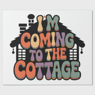 Papier Cadeau Je viens à la maison de campagne