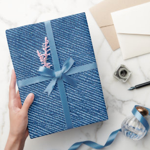 Papier Cadeau Jean Bleu en Denim