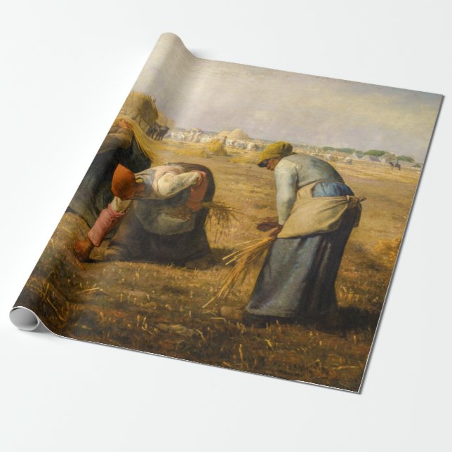 Papier Cadeau Jean-François Millet - Les Gleaners (Déroulé)