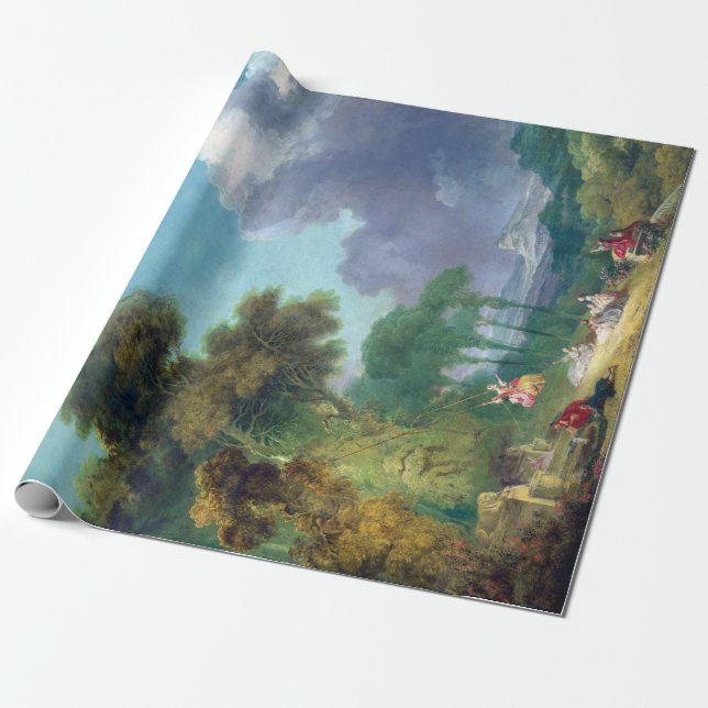 Papier Cadeau Jean-Honoré Fragonard l'oscillation (Déroulé)