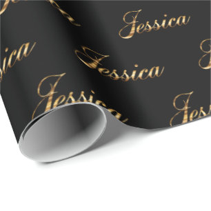 Papier Cadeau Jessica gold Design Lettering