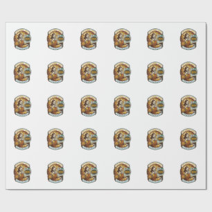 Papier Cadeau Jésus 9999 Emails Non Lus Boîte de Réception Zéro