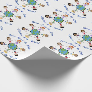 Papier Cadeau Jésus aime les enfants