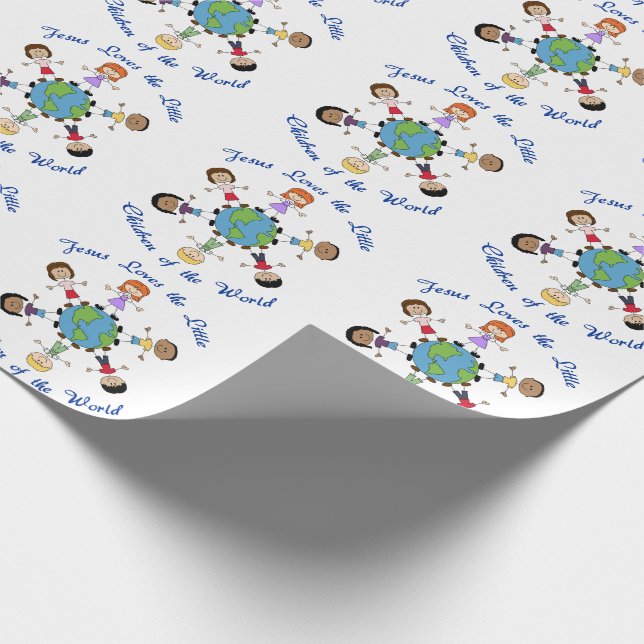Papier Cadeau Jésus aime les enfants (Coin)
