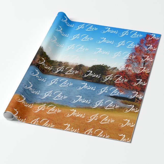 Papier Cadeau Jésus est amour (Déroulé)