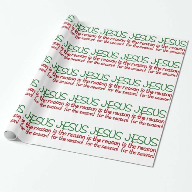 Papier Cadeau Jésus est la raison de la saison (Déroulé)