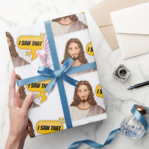 Papier Cadeau Jésus J'Ai Vu Ça