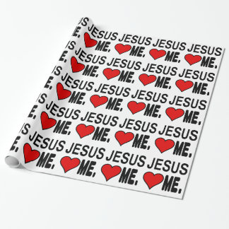 Papier Cadeau Jésus m'aime des cadeaux de Jésus