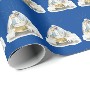 Papier Cadeau Jésus, Marie, Joseph Noël