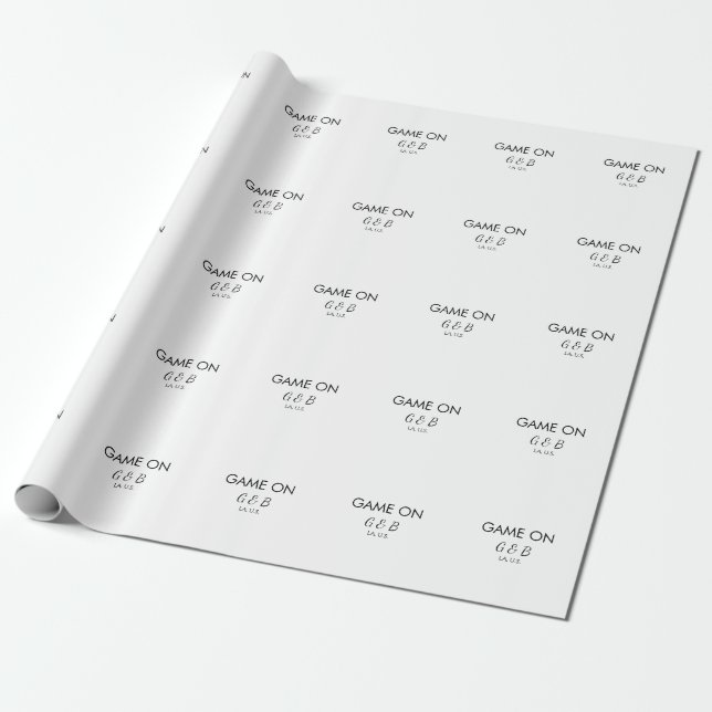 Papier Cadeau Jeu ajouter nom du couple mariage lieu ville g (Déroulé)