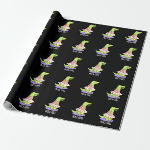 Papier Cadeau Jeu de crocodile drôle de roche jonché Pun de croc