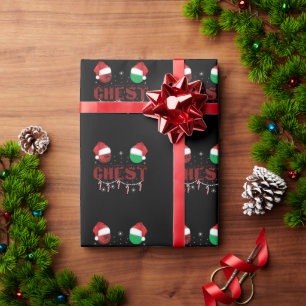 Papier Cadeau Jeu de Noël Correspondant Couples de Noël