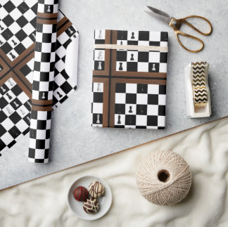 Papier Cadeau Jeu du jeu du jeu d'échecs en cours
