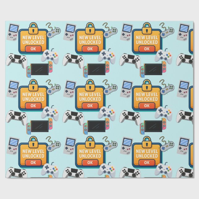 Papier Cadeau Jeu vidéo multiplateforme (Plat)