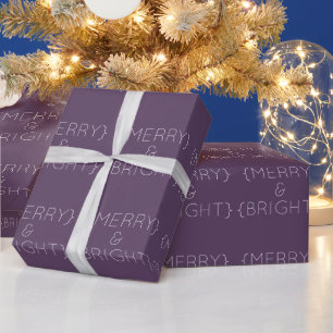 Papier Cadeau Jeu violet et papier d'enveloppement brillant