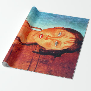 Papier Cadeau Jeune fille aux nattes, Modigliani