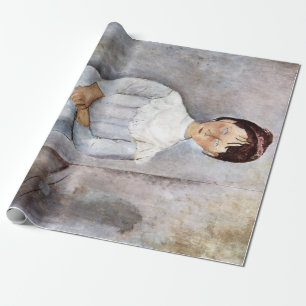 Papier Cadeau Jeune fille en bleu, Modigliani