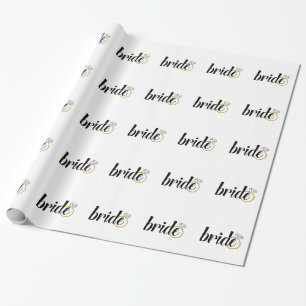 Papier Cadeau Jeune mariée avec l'anneau