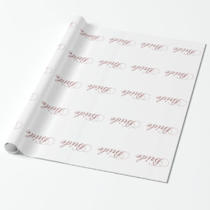 Papier Cadeau Jeune mariée d'étincelles de rose de Faux