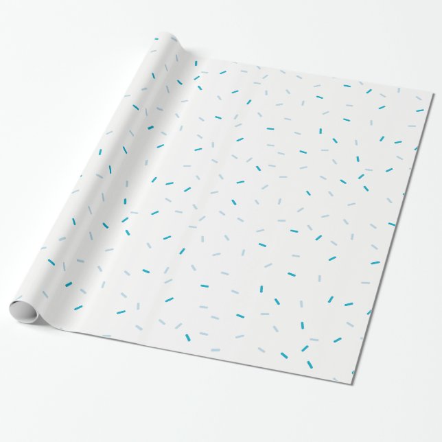Papier Cadeau JEUX ANNIVERSAIRE mignon bébé bleu pâle saupoudrée (Déroulé)