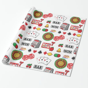 Papier Cadeau Jeux de casino d'éléments de jeu